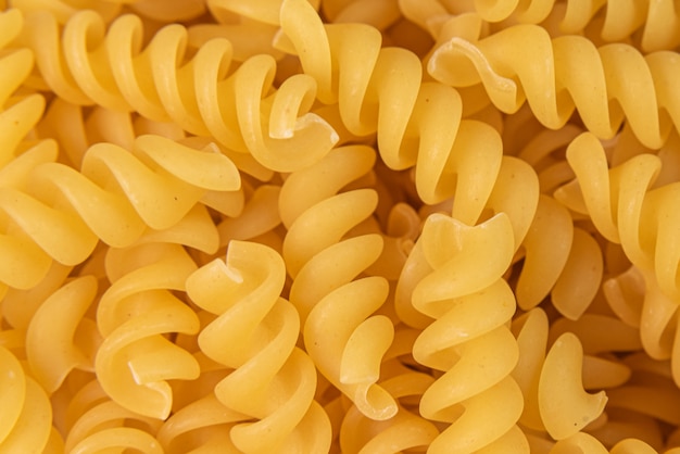 Pasta cruda - detalle macro