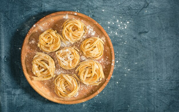 La pasta italiana seca