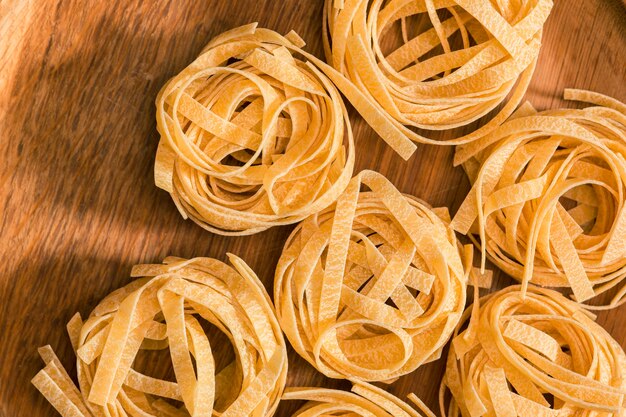 La pasta italiana seca