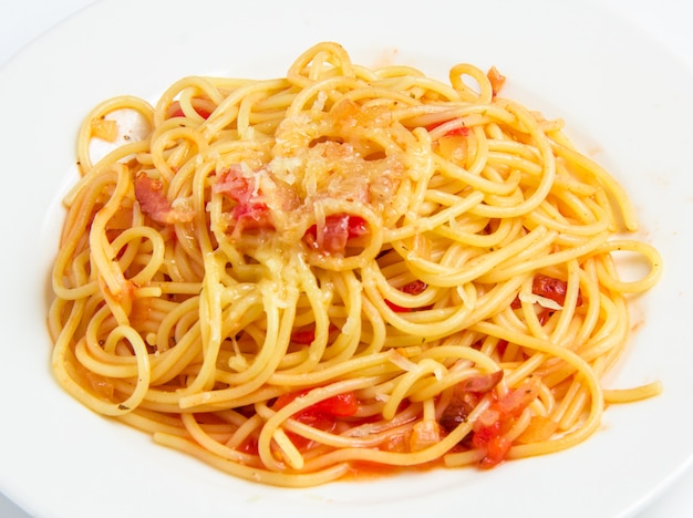 Pasta con tocino