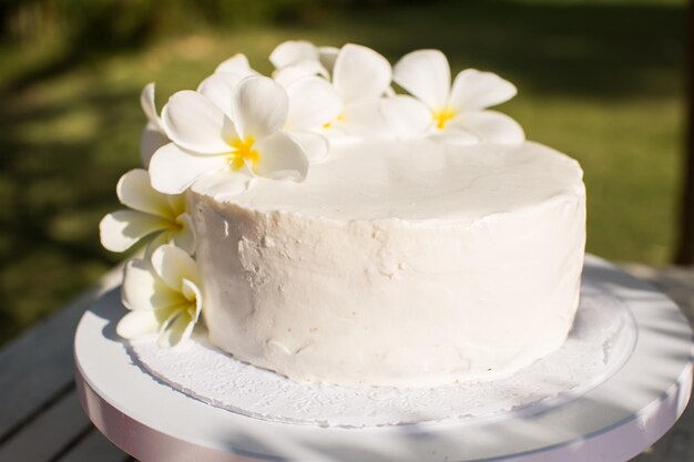 Pastel de bodas blanco