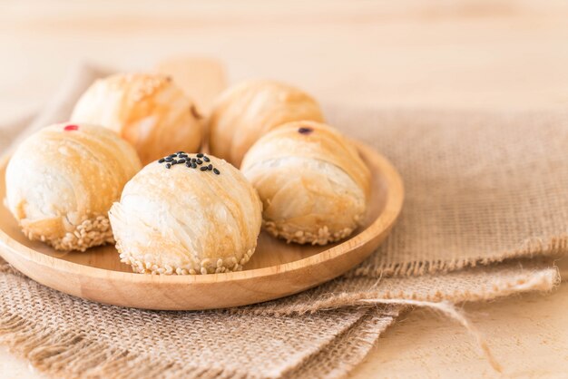 Pastel de China-Mung Bean con yema de huevo