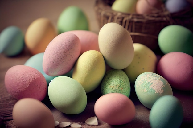 Foto gratuita pastel color pascua egg39s composiciones 8