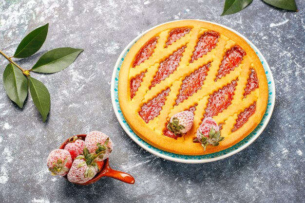 Pastel de mermelada de fresa al horno pasteles dulces