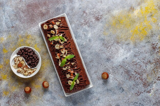 Pastel Mosaico de Chocolate y Galletas