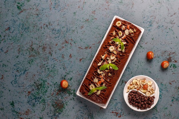 Pastel Mosaico de Chocolate y Galletas