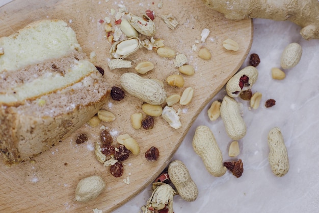 Pastel con nueces