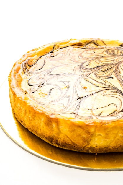 Pastel de queso aislado