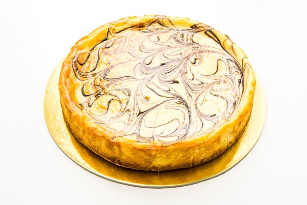 Pastel de queso aislado