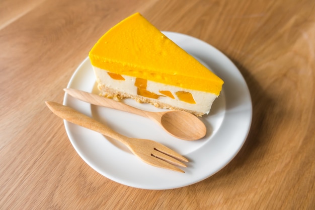 Foto gratuita pastel de queso casero de calabaza.