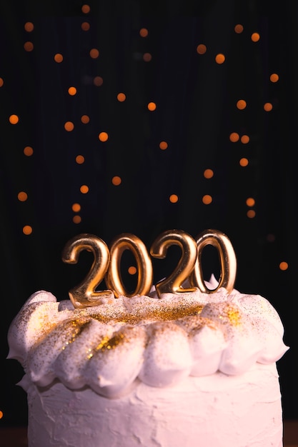 Foto gratuita pastel de vista frontal para fiesta de año nuevo