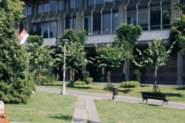 Patio de la escuela en verano