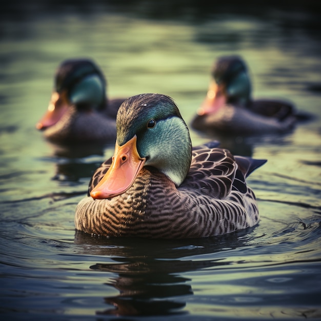 El pato en la naturaleza genera imagen