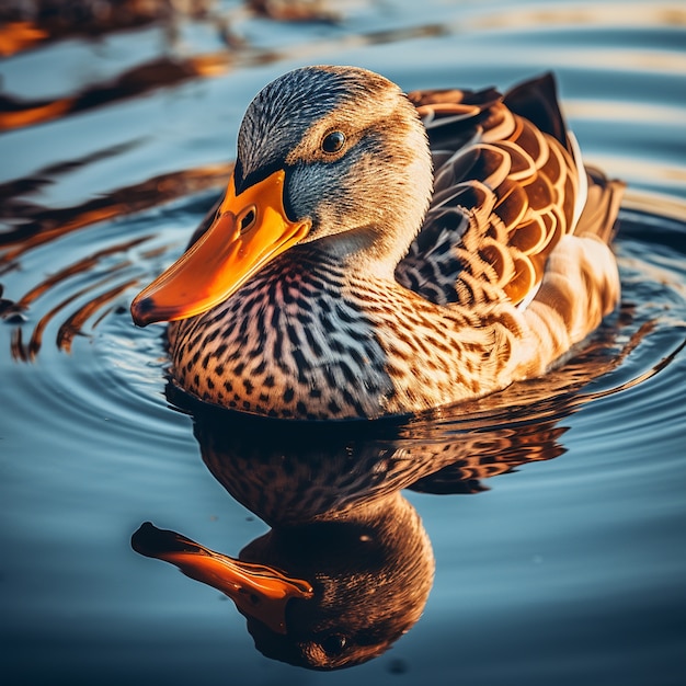 El pato en la naturaleza genera imagen