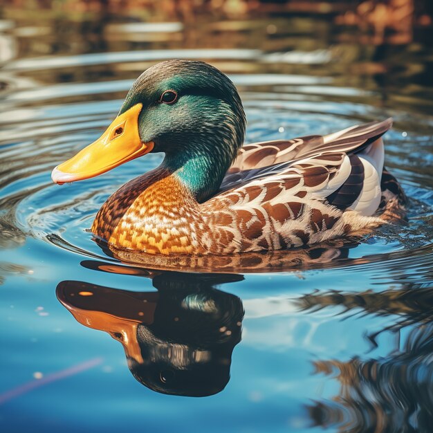 El pato en la naturaleza genera imagen