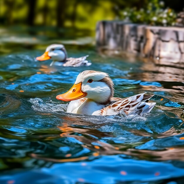 El pato en la naturaleza genera imagen