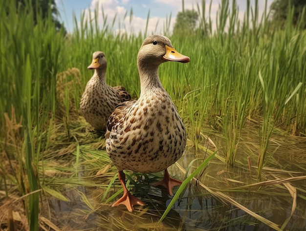 El pato en la naturaleza genera imagen