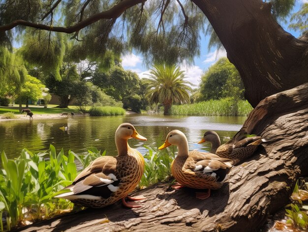 El pato en la naturaleza genera imagen