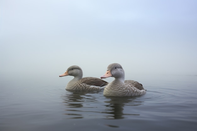 Foto gratuita el pato en la naturaleza genera imagen