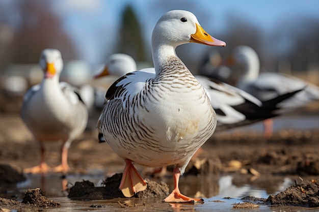 El pato en la naturaleza genera imagen