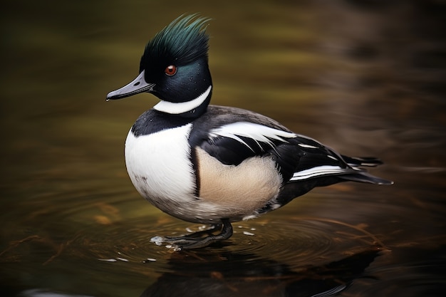 Foto gratuita el pato en la naturaleza genera imagen