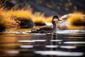 Foto gratuita pato viviendo la vida en la naturaleza