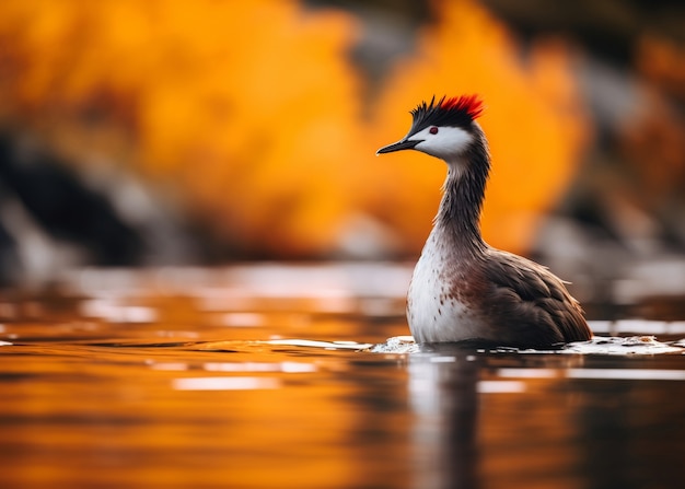 Foto gratuita pato viviendo la vida en la naturaleza