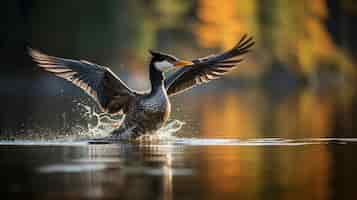 Foto gratuita pato viviendo la vida en la naturaleza