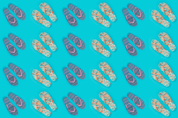 Foto gratuita patrón de flip flops para verano