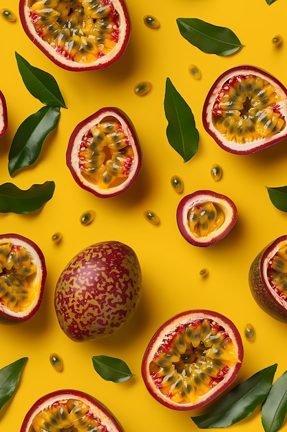 Foto gratuita patrón de frutas tropicales