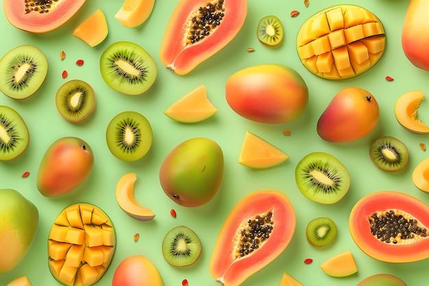 Foto gratuita patrón de frutas tropicales