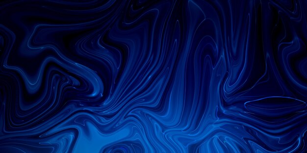 Patrón de mármol líquido de fondo abstracto azul veteado