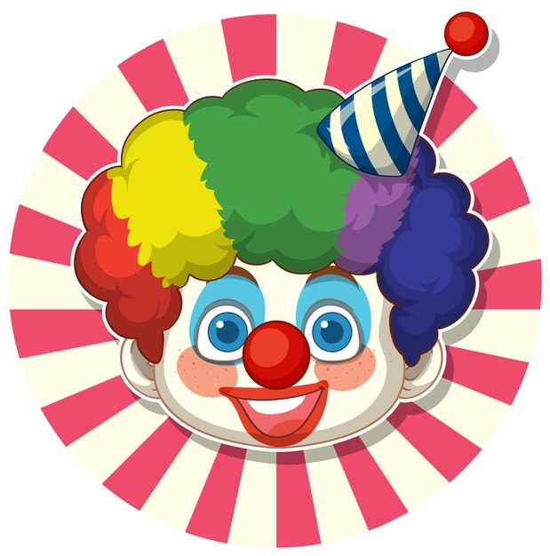 El payaso colorido con el sombrero de la fiesta