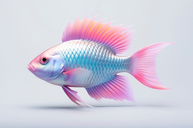 Foto gratuita peces 3d abstractos en estudio
