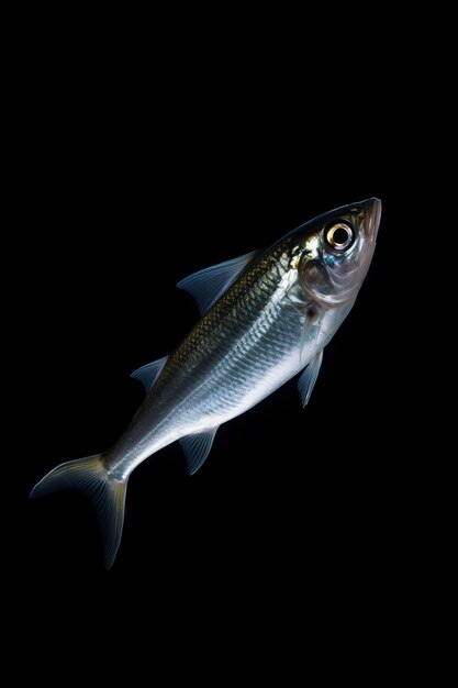 Peces de aspecto sencillo con fondo negro