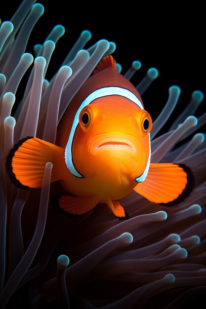 Foto gratuita peces nadando bajo el agua junto al coral