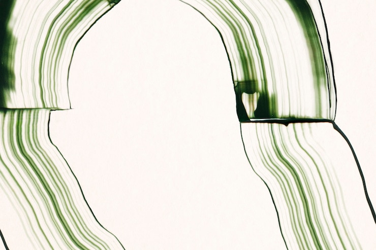 Foto gratuito peine de pintura marco texturizado en verde diy patrón de rastrillado abstracto arte experimental