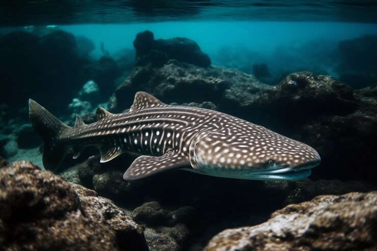 Foto gratuito peligroso tiburón bajo el agua