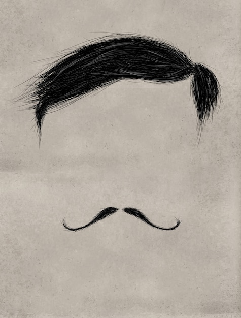 Pelo y bigote rizado