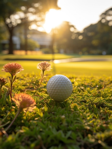 Foto gratuita pelota en el campo de golf