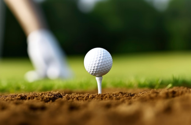 Pelota de golf en la naturaleza