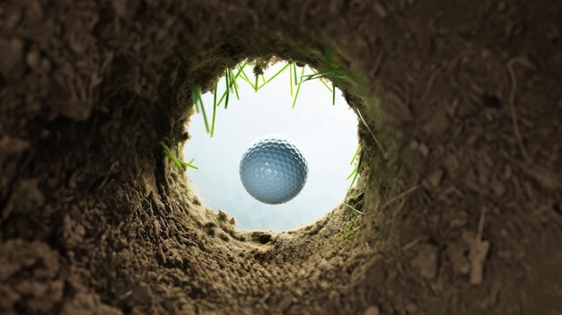 Foto gratuita pelota de golf en la naturaleza