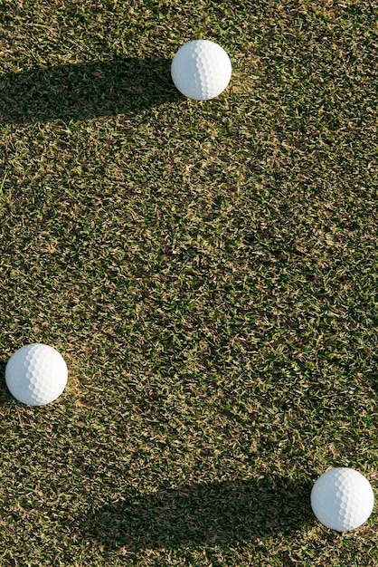 Pelotas de golf con espacio de copia