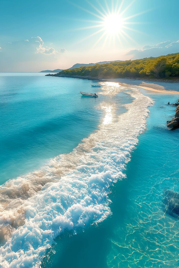 Photo Gratis pemandangan lanskap pantai alami yang menakjubkan