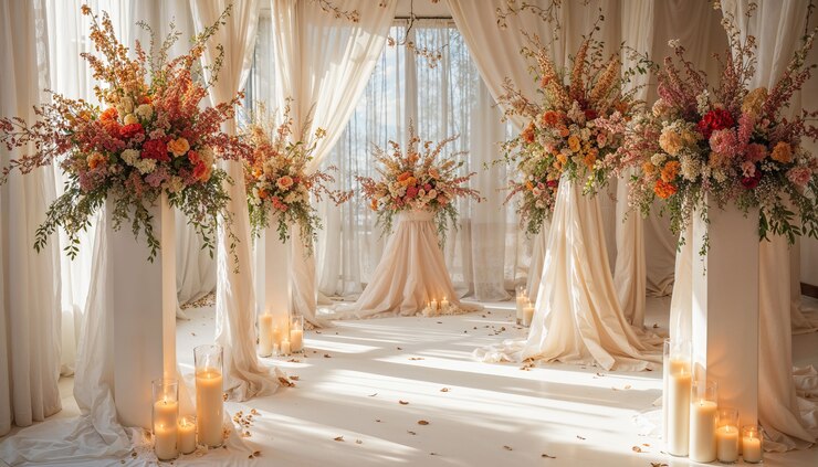 Photo Gratis penataan pernikahan elegan