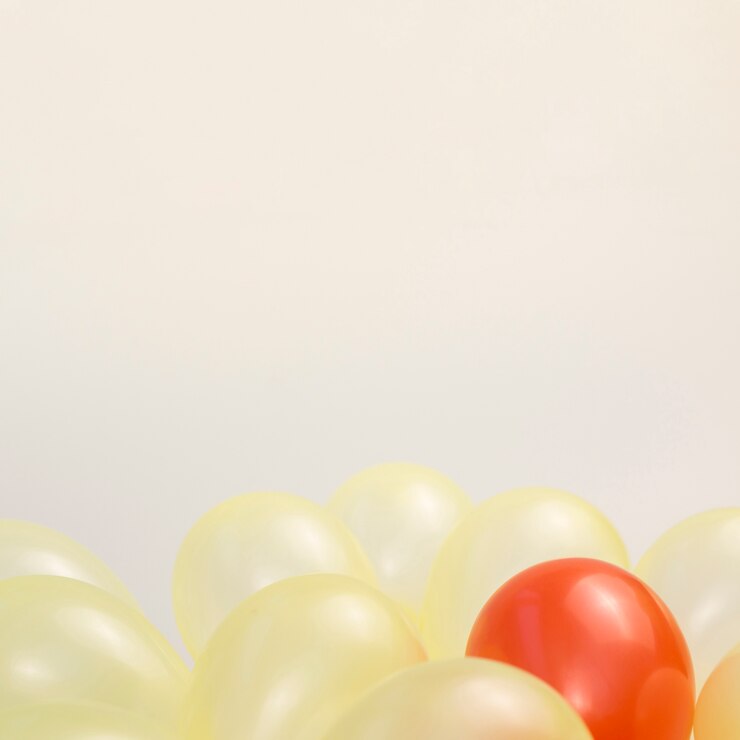 Photo Gratis pengaturan balon untuk konsep individualitas