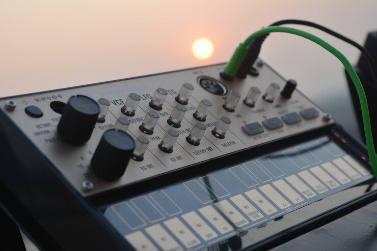 Photo Gratis pengontrol musik latar depan
