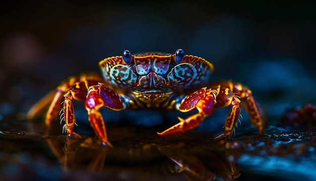 Foto gratuita pequeña garra de cangrejo contiene comida de marisco vital generada por ia