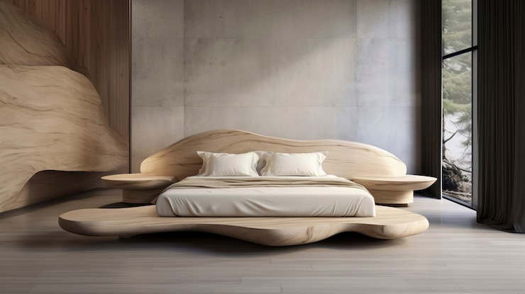 Photo Gratis perpaduan desain interior minimalis nordic dengan gaya wabi-sabi jepang