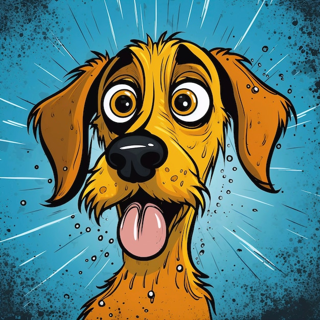 El perro lindo del arte digital